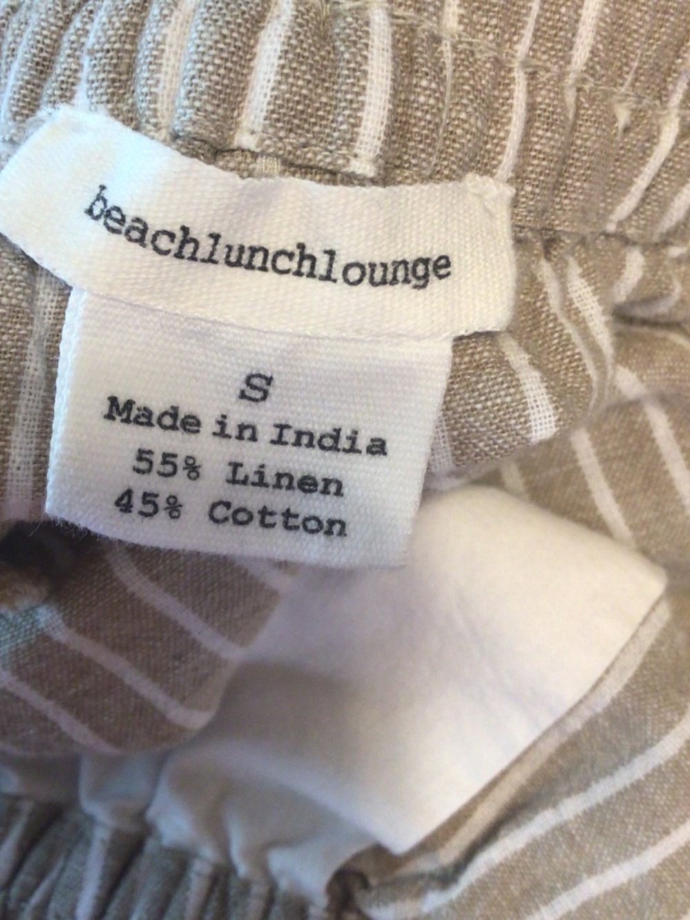 Beachlunchlounge Linen Pant Size Small Stripes Coastal Grandma Wide Leg Beachy - Picture 10 of 10